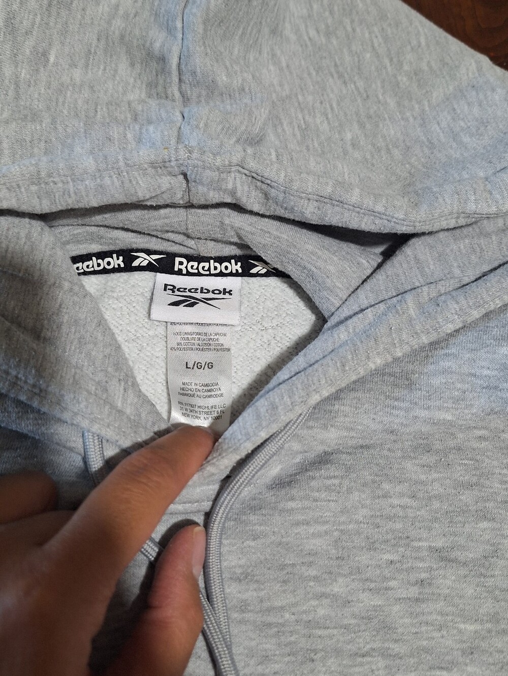 Gray Reebok Hoodie - Picture 3 of 4